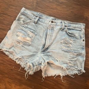 Wrangler Light Wash Jean Shorts